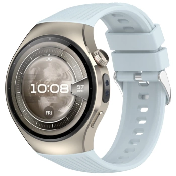 Silikonowy pasek Bizon Strap Watch Silicone T do Huawei Watch 5 46 mm, jasnoniebieski