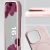 Silikonowe etui z pierścieniem magnetycznym Bizon Soft Case Magnetic do iPhone 16 Pro, jasnoróżowe