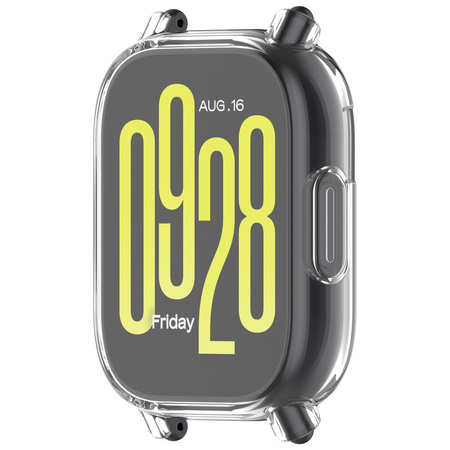 Etui z osłoną ekranu Bizon Case Watch Felipe do Xiaomi Redmi Watch 5 Active, przeźroczyste