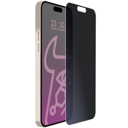 Prywatyzujące szkło hybrydowe Bizon Glass Mule Shadow do iPhone 16 Pro Max, matowe