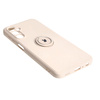 Etui Bizon Case Silicone Ring Sq do Galaxy A24, beżowe