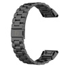 Pasek ze stali nierdzewnej do smartwatcha, Bizon Strap Watch Aura, QuickFit 20 mm, czarny