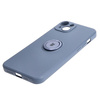 Etui Bizon Case Silicone Ring Sq do iPhone 15 Plus, szare