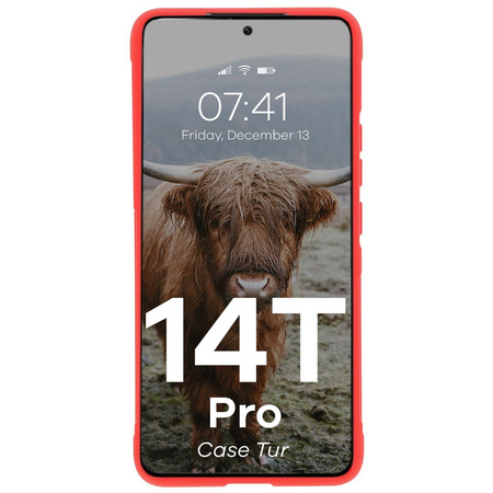Pancerne etui Bizon Case Tur do Xiaomi 14T Pro, czerwone
