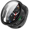 Etui ze szkłem do zegarka Bizon Case+Glass Watch do Samsung Galaxy Watch 8 44 mm, czarne