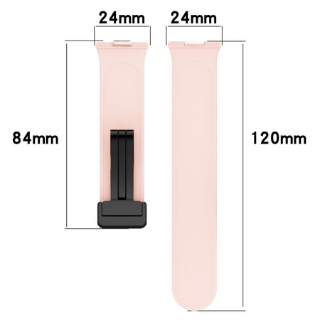 Silikonowy pasek Bizon Strap Watch Silicone L do Huawei Watch Fit 4 Pro/Fit 4/Fit 3, różowy