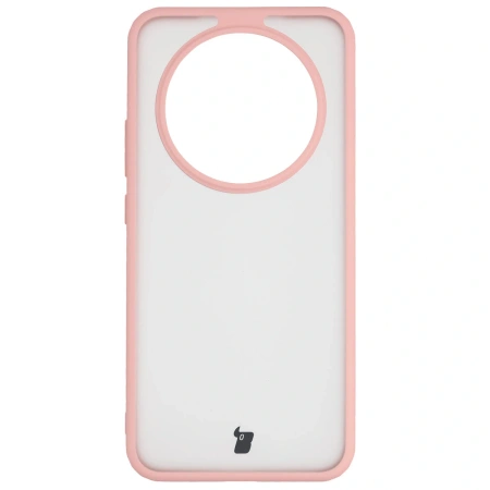 Etui Bizon Case Angelo do Honor Magic8 Lite, półprzezroczyste z jasnoróżową ramką