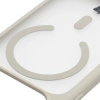 Etui z pierścieniem magnetycznym Bizon Case MatteO do iPhone 17 Pro, przydymione-beżowe