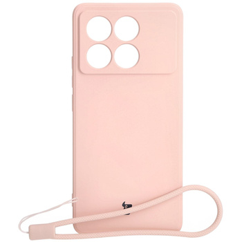Etui Bizon Case Silicone Sq do Xiaomi Poco X6 Pro, jasnoróżowe