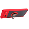 Etui z uchwytem na palec Bizon Case Hybrid Ring do Google Pixel 7A, przydymione z czerwoną ramką