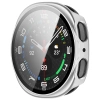 Etui ze szkłem do zegarka Bizon Case+Glass Watch do Samsung Galaxy Watch 8 44 mm, srebrne