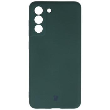 Etui Bizon Case Silicone do Galaxy S21 FE, ciemnozielone