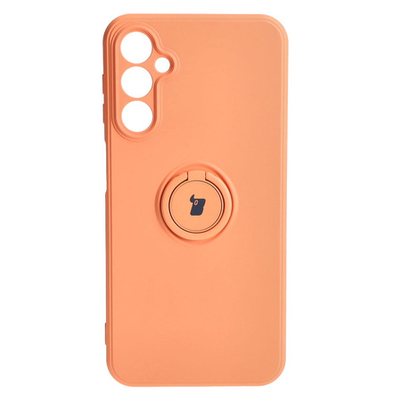 Etui Bizon Case Silicone Ring Sq do Galaxy A24, pomarańczowe