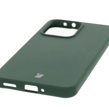 Silikonowe etui Bizon Soft Case do Oppo Reno13 Pro, ciemnozielone