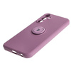 Etui Bizon Case Silicone Ring Sq do Galaxy A24, ciemnofioletowe