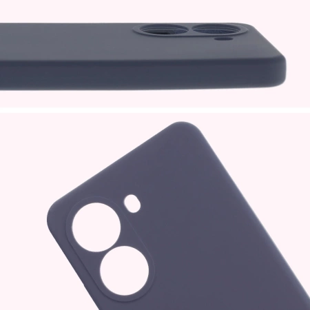 Silikonowe etui Bizon Soft Case do Xiaomi POCO X7 Pro, ciemnoniebieskie