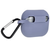 Silikonowe etui z karabińczykiem Bizon Case Headphone Silicone do Galaxy Buds 3/3 Pro/3 FE, szare