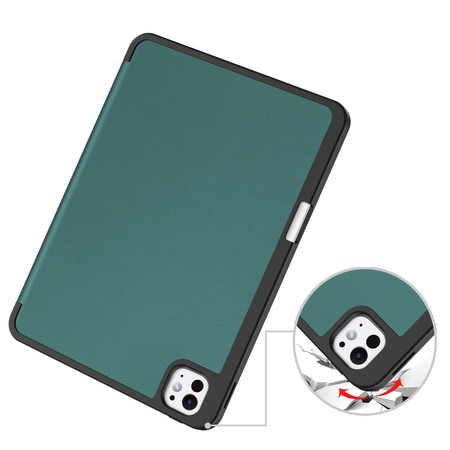 Etui Bizon Case Tab Lizard do iPad Pro 11" 5 gen. 2024, ciemnozielone