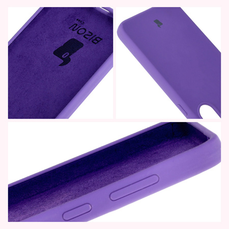 Silikonowe etui Bizon Soft Case do Galaxy S25 Plus, fioletowe