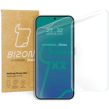 Folia hydrożelowa na ekran Bizon Glass Hydrogel Front Duo do Nothing Phone (2a) / (2a) Plus, 2 sztuki
