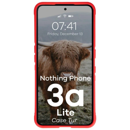 Pancerne etui Bizon Case Tur do Nothing Phone (3a) Lite, czerwone