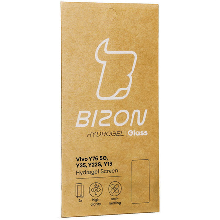 Folia hydrożelowa na ekran Bizon Glass Hydrogel dla Vivo Y76 5G / Y35 / Y22s / Y16, 2 sztuki
