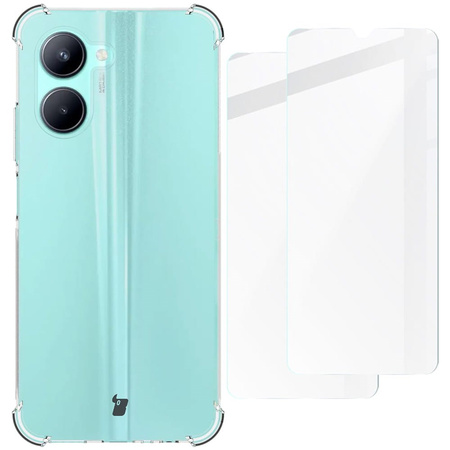 Etui + 2x szkło Bizon Case Clear Pack do Realme C33, przezroczyste