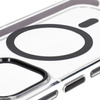 Etui z pierścieniem magnetycznym Bizon Case Marco do iPhone 14 Pro Max, przezroczyste z czarną ramką