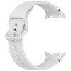 Silikonowy pasek Bizon Strap Watch Silicone G do Galaxy Watch 8 40 mm / 44 mm / 8 Classic 46 mm, jasnoszary