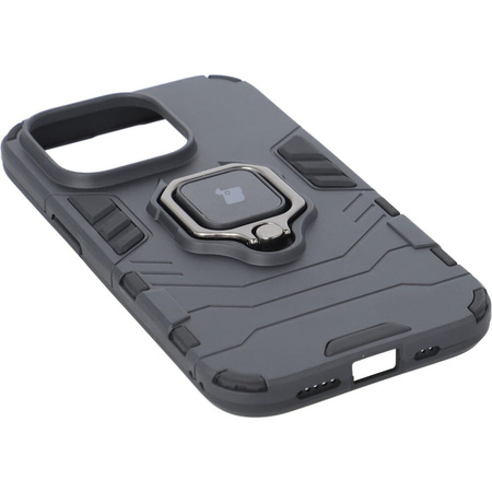 Etui Bizon Case Armor Ring do iPhone 14 Pro, czarne