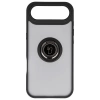 Etui z uchwytem na palec Bizon Case Hybrid Ring do iPhone Air, przydymione z czarną ramką