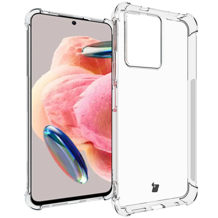 Etui + 2x szkło Bizon Case Clear Pack do Xiaomi Redmi Note 12 4G, przezroczyste