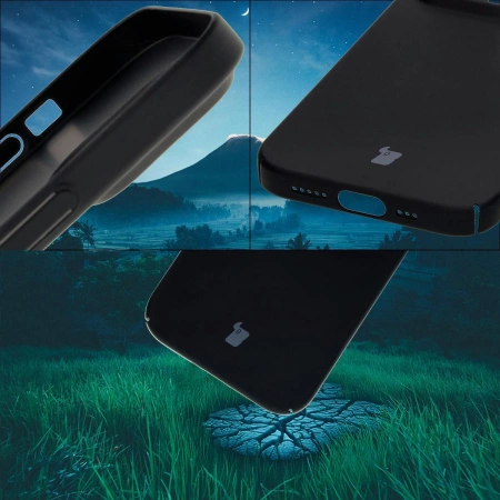 Etui Bizon Case Łupka do iPhone 14 Pro, czarne