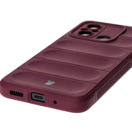 Pancerne etui Bizon Case Tur do Xiaomi Redmi 12C, burgundowe