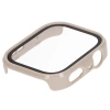Etui ze szkłem do zegarka Bizon Case+Glass Watch do Huawei Watch Fit 4 Pro, beżowe