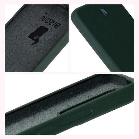 Silikonowe etui Bizon Soft Case do Xiaomi Redmi 14C 4G / Poco C75, ciemnozielone
