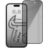 Prywatyzujące szkło hartowane Bizon Glass Edge Shadow do iPhone 14 Pro, przyciemniane z czarną ramką