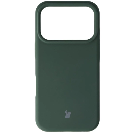 Silikonowe etui Bizon Soft Case do iPhone 17 Pro, ciemnozielone