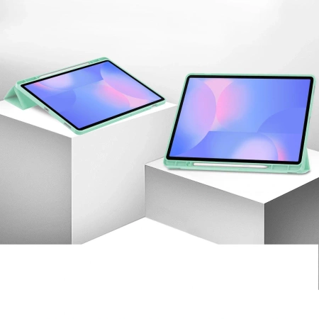 Etui z klapką Bizon Case Tab Lizard do Galaxy Tab S10 FE Plus, miętowe