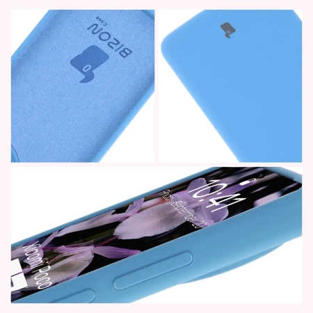 Silikonowe etui Bizon Soft Case do Xiaomi POCO F7 Pro, niebieskie