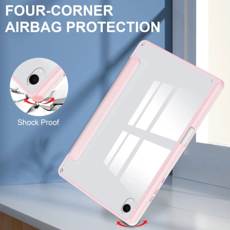 Etui z klapką Bizon Case Tab Clear Matt do Galaxy Tab S11, różowe