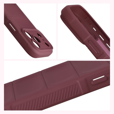 Pancerne etui Bizon Case Tur do iPhone 17 Pro, burgundowe