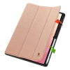 Etui z klapką Bizon Case Tab Lizard do Galaxy Tab S11 Ultra, różowozłote
