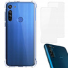 Etui + 2x szkło + obiektyw Bizon Case Clear Pack Moto G8, przezroczyste