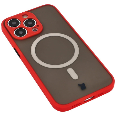 Etui Bizon Case Hybrid MagSafe do Apple iPhone 13 Pro, czerwone