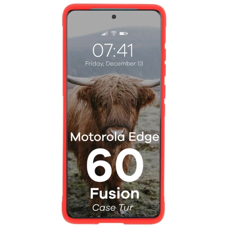 Pancerne etui Bizon Case Tur do Motorola Edge 60 / 60 Fusion, czerwone