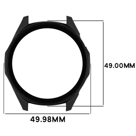 Etui ze szkłem do zegarka Bizon Case+Glass Watch do Huawei Watch GT6 46 mm, czarne