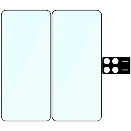 2x Szkło + szybka na aparat Bizon Edge Pack do Xiaomi POCO F6 Pro