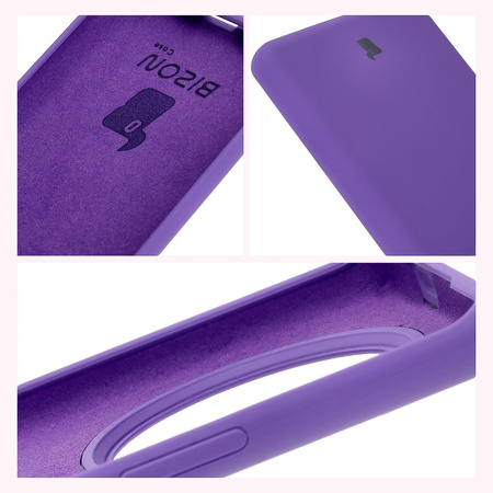 Silikonowe etui Bizon Soft Case do Honor Magic7 Lite, fioletowe