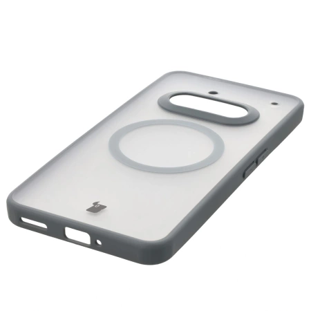 Etui z pierścieniem magnetycznym Bizon Case MatteO do Nothing Phone (3a), przydymione-szare